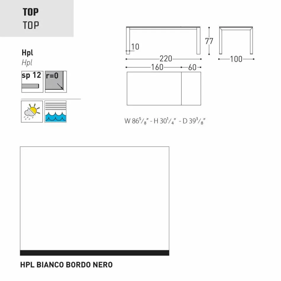 Varaschin Dolmen tuintafel uitbreidbaar tot 380 cm Viadurini