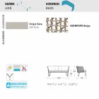 Varaschin Emma moderne tweezits gestoffeerde tuinbank Viadurini