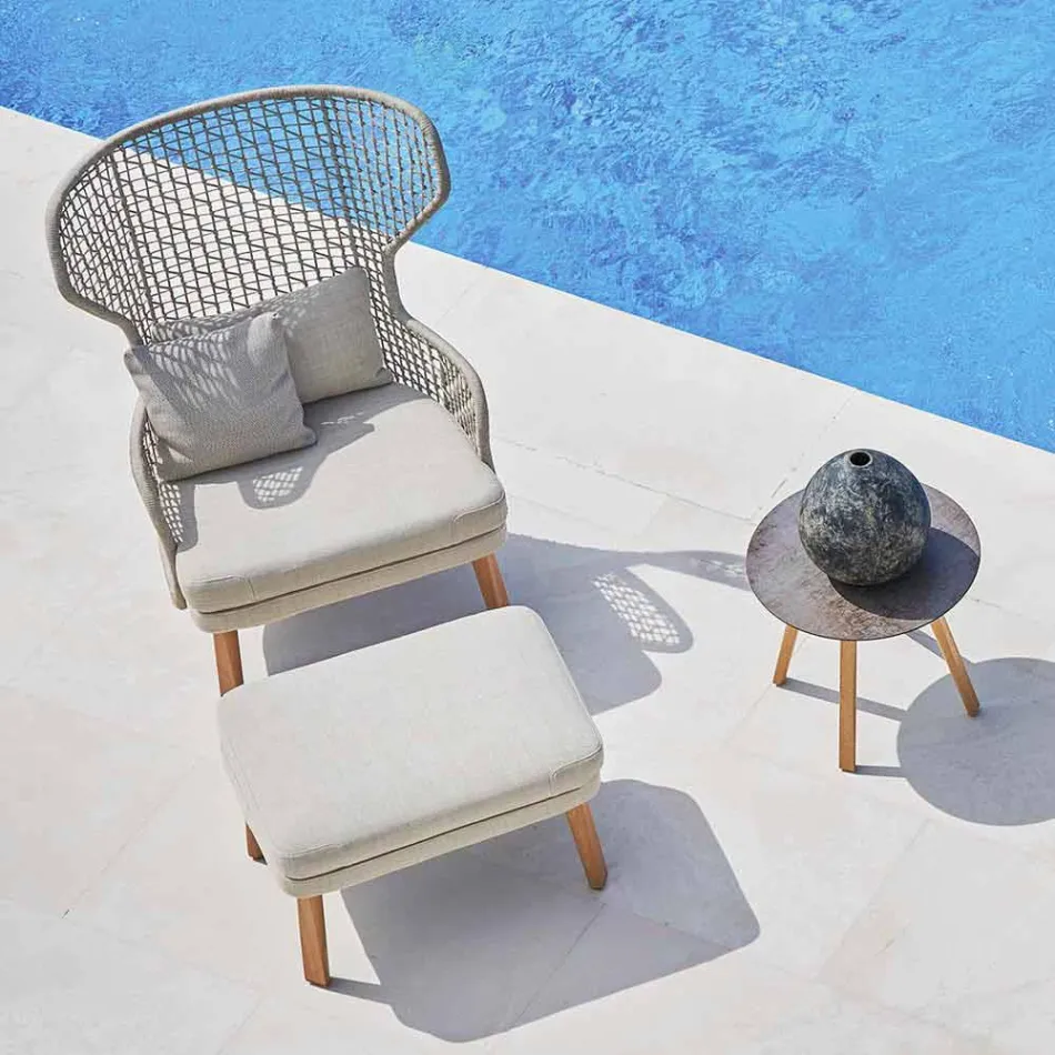 Varaschin Emma design outdoor voetensteun in gestoffeerde stof Viadurini