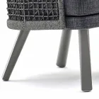 Moderne moderne fauteuil Varaschin Emma met stoffen hoofdsteun Viadurini