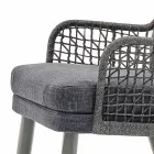 Moderne moderne fauteuil Varaschin Emma met stoffen hoofdsteun Viadurini