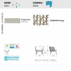 Varaschin Emma-tuinfauteuil bekleed met stof en metaal Viadurini