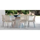 Varaschin Emma design tuinstoel in stof en aluminium Viadurini