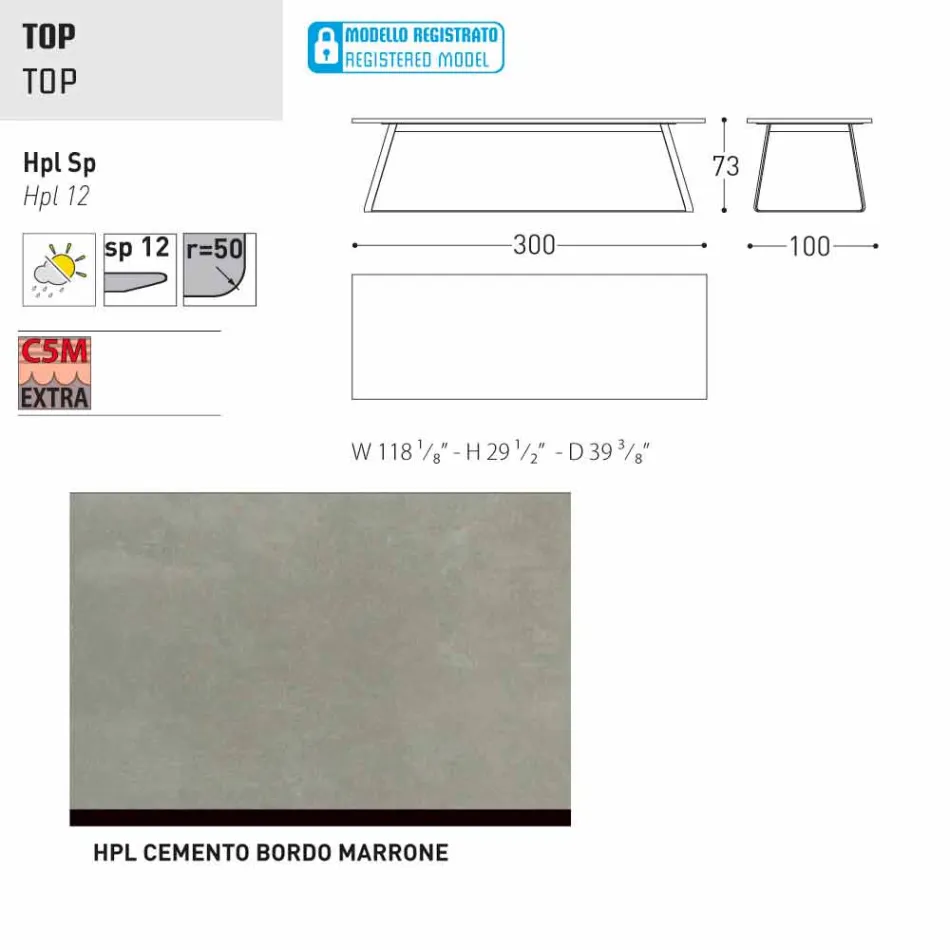 Varaschin Kolonaki Tabel moderne tuin in verschillende maten Viadurini