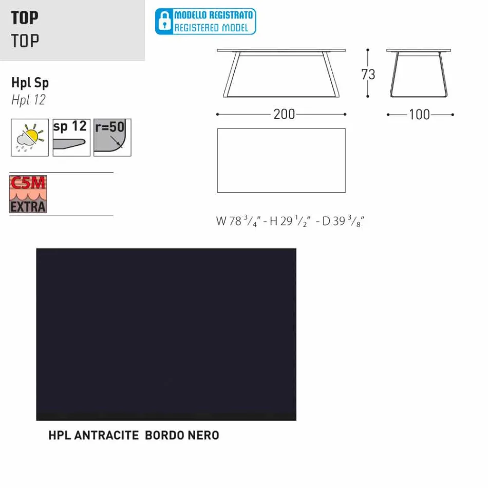Varaschin Kolonaki Tabel moderne tuin in verschillende maten Viadurini
