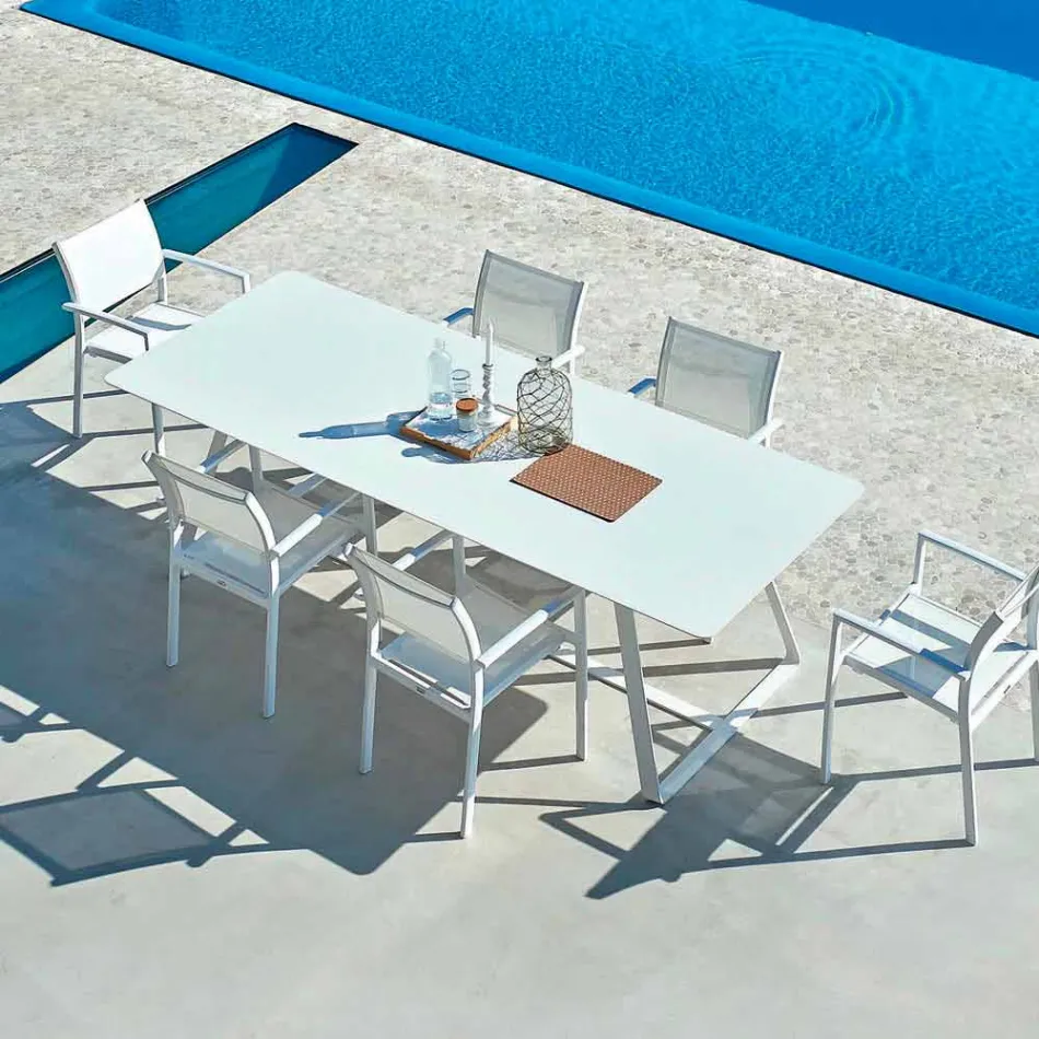 Varaschin Kolonaki Tabel moderne tuin in verschillende maten Viadurini