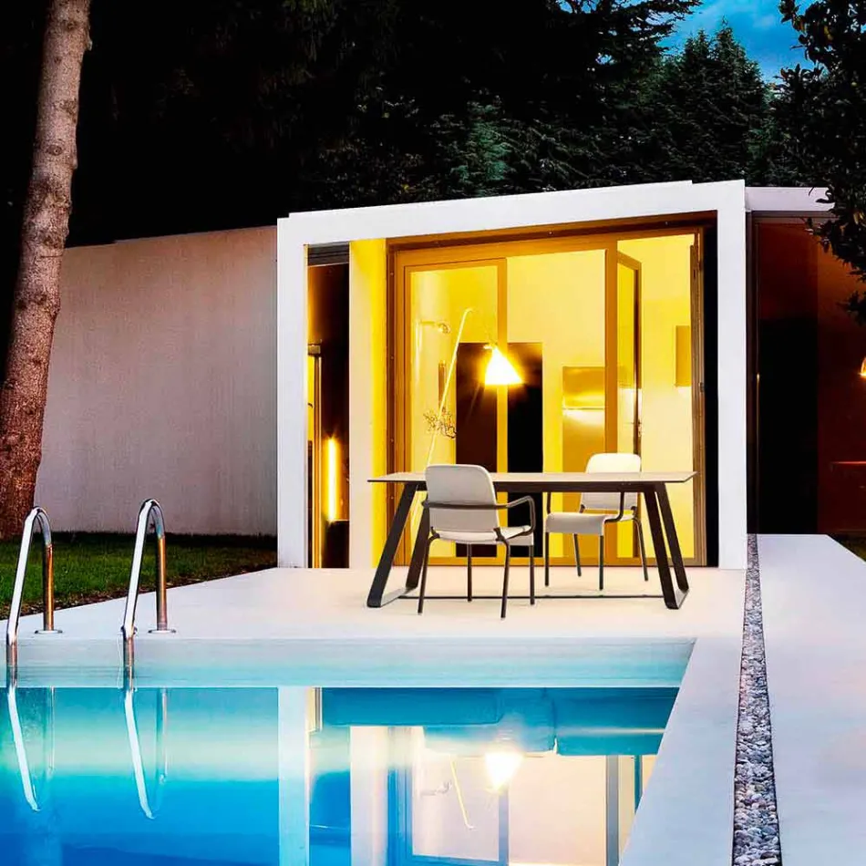 Varaschin Kolonaki Tabel moderne tuin in verschillende maten Viadurini