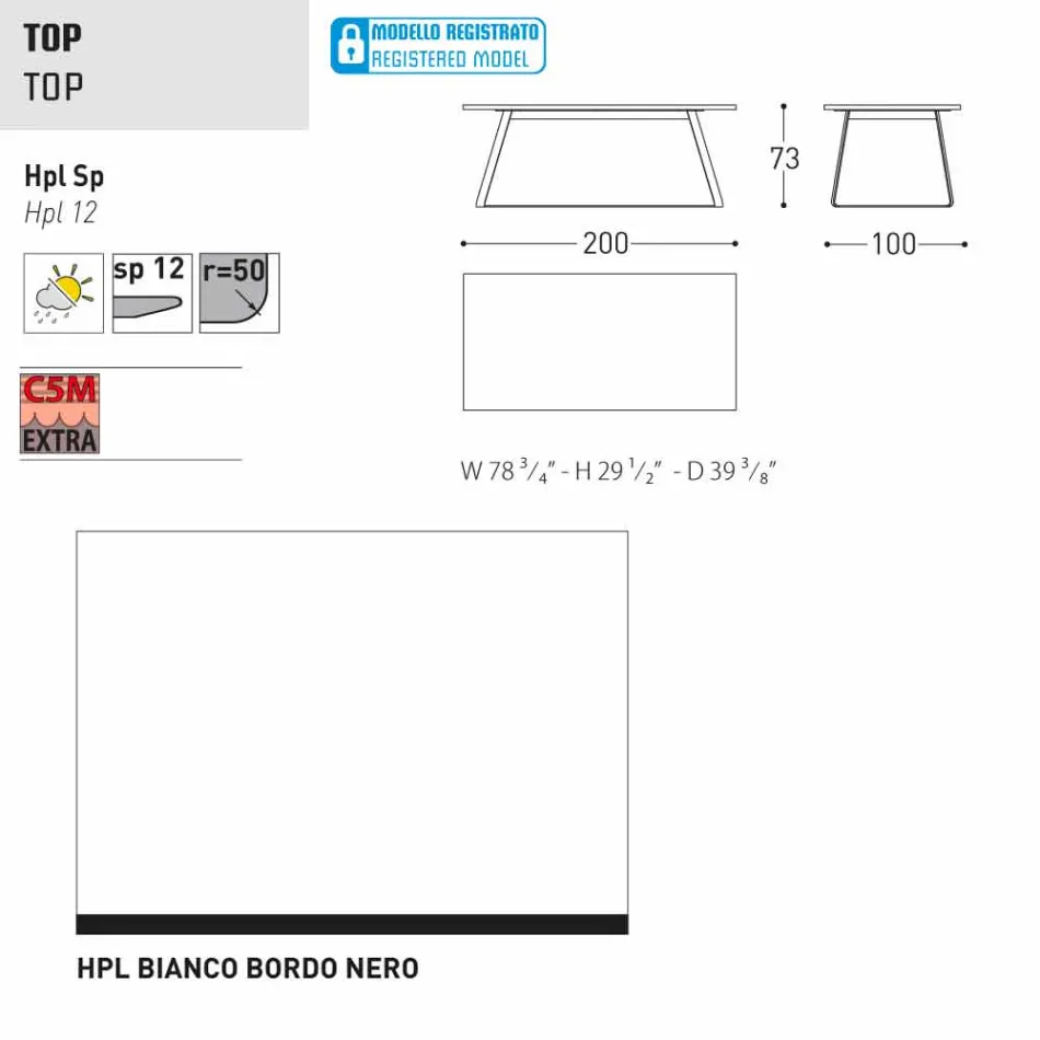 Varaschin Kolonaki Tabel moderne tuin in verschillende maten Viadurini