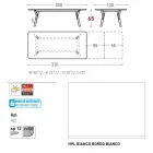 Varaschin Link tafel tuintafel met teakhouten poten, H65 cm Viadurini