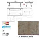 Varaschin Link tafel tuintafel met teakhouten poten, H65 cm Viadurini