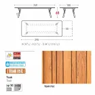 Varaschin Link tafel H 65 cm tuin uit te breiden tot 350 cm Viadurini