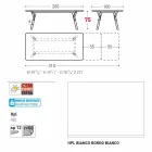 Varaschin Link tuin aanschuiftafel met teakhouten poten, H75 cm Viadurini