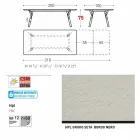 Varaschin Link tuin aanschuiftafel met teakhouten poten, H75 cm Viadurini