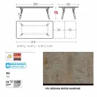 Varaschin Link tuin aanschuiftafel met teakhouten poten, H75 cm Viadurini