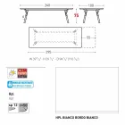 Varaschin Link tuin aanschuiftafel met teakhouten poten, H75 cm Viadurini