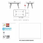 Varaschin Link tuin aanschuiftafel met teakhouten poten, H75 cm Viadurini