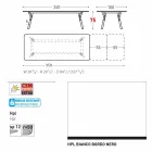 Varaschin Link tuin aanschuiftafel met teakhouten poten, H75 cm Viadurini