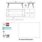 Varaschin Link tuin aanschuiftafel met teakhouten poten, H75 cm Viadurini