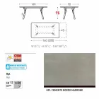 Varaschin Link tuin aanschuiftafel met teakhouten poten, H75 cm Viadurini