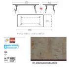 Varaschin Link tuin aanschuiftafel met teakhouten poten, H75 cm Viadurini