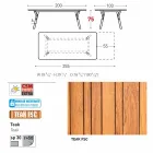 Varaschin Link tuin aanschuiftafel met teakhouten poten, H75 cm Viadurini