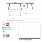 Varaschin Link tuin aanschuiftafel met teakhouten poten, H75 cm Viadurini