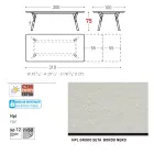 Varaschin Link modern design uitschuifbare tuintafel, H 73,2 cm Viadurini