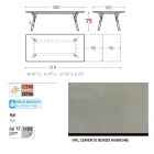 Varaschin Link modern design uitschuifbare tuintafel, H 73,2 cm Viadurini