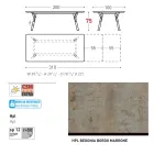 Varaschin Link modern design uitschuifbare tuintafel, H 73,2 cm Viadurini