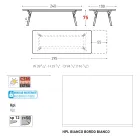 Varaschin Link modern design uitschuifbare tuintafel, H 73,2 cm Viadurini