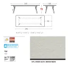 Varaschin Link modern design uitschuifbare tuintafel, H 73,2 cm Viadurini