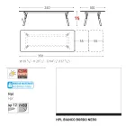 Varaschin Link modern design uitschuifbare tuintafel, H 73,2 cm Viadurini