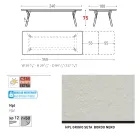 Varaschin Link modern design uitschuifbare tuintafel, H 73,2 cm Viadurini