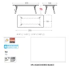 Varaschin Link modern design uitschuifbare tuintafel, H 73,2 cm Viadurini