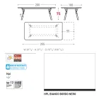 Varaschin Link modern design uitschuifbare tuintafel, H 73,2 cm Viadurini