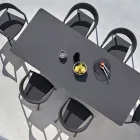 Varaschin Link modern design uitschuifbare tuintafel, H 73,2 cm Viadurini