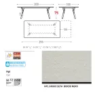 Varaschin Link modern design uitschuifbare tuintafel, H 73,2 cm Viadurini