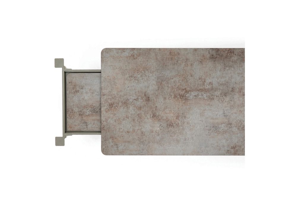 Varaschin Link modern design uitschuifbare tuintafel, H 73,2 cm Viadurini