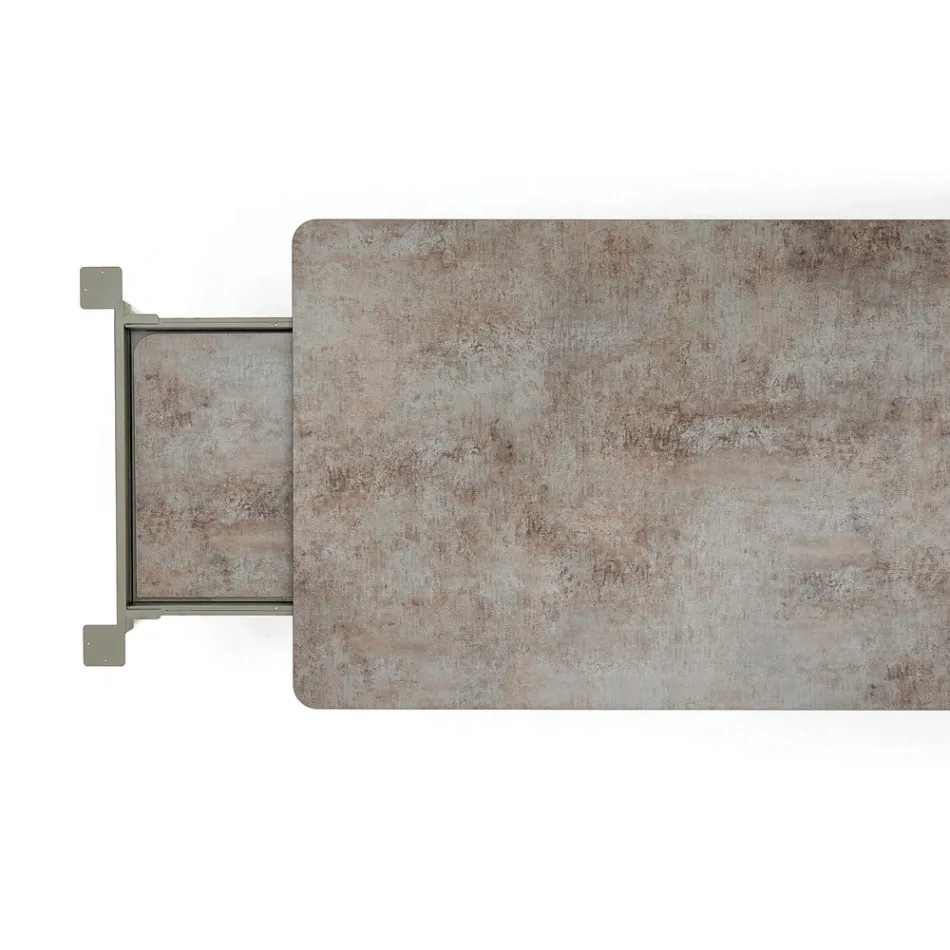 Varaschin Link modern design uitschuifbare tuintafel, H 73,2 cm Viadurini