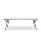 Varaschin Link modern design uitschuifbare tuintafel, H 73,2 cm Viadurini
