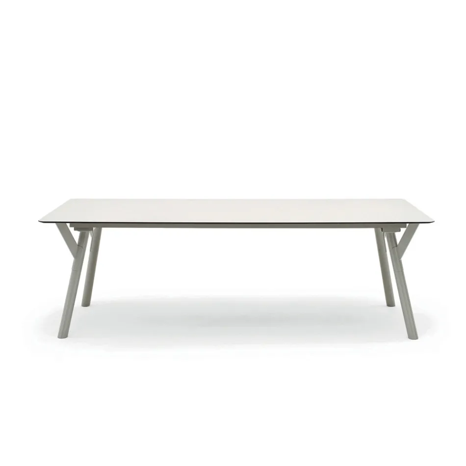 Varaschin Link modern design uitschuifbare tuintafel, H 73,2 cm Viadurini