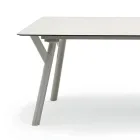 Varaschin Link modern design uitschuifbare tuintafel, H 73,2 cm Viadurini