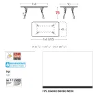 Varaschin Link modern design uitschuifbare tuintafel, H 73,2 cm Viadurini