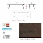 Varaschin Link tuintafel met teak houten poten, H 65 cm Viadurini