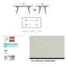 Varaschin Link tuintafel met teak houten poten, H 65 cm Viadurini