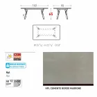 Varaschin Link tuintafel met teak houten poten, H 65 cm Viadurini