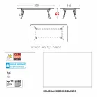 Varaschin Link tuintafel met teak houten poten, H 65 cm Viadurini