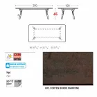 Varaschin Link tuintafel met teak houten poten, H 65 cm Viadurini