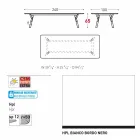 Varaschin Link tuintafel met teak houten poten, H 65 cm Viadurini