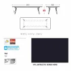 Varaschin Link tuintafel met teak houten poten, H 65 cm Viadurini